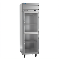 Beverage-Air Cross Temp 1-Section Reach-In Convertible Refrigerator/Freezer with Half Glass Doors, Top-Mounted Self-Contained Refrigeration, 23.1 Cu. Ft.