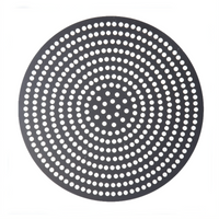 16-Inch Round Super Perforated Pizza Pan Disk, 18-Gauge Aluminum