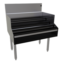 Glastender LDA-30S Free Standing Underbar Liquor Steps, 30 Inch x 24 Inch, 4-Step