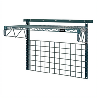 Quantum Store Grid Medium-Duty Wall-Mounted Shelving Starter Kit with Grid Panel