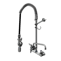 T&S Brass EasyInstall Wall Mount Pre-Rinse Unit with Add-On Faucet, 10-Inch Swing Nozzle, and 44-Inch Hose