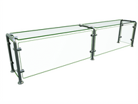 Hatco Flav-R-Shield EP12 Full-Service Single-Sided Pass-Over Food Shield, 2 Bays, 72W x 12D x 18H