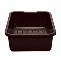 Cambro Cambox 15 x 20 Inch Dark Brown Hi-Gloss Plastic Bus Box with Handle
