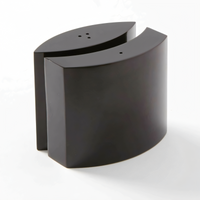 Stainless Steel Salt & Pepper Shaker Set, 4 oz., Satin Black Finish
