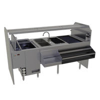 Glastender Complete Style Pass-Thru Cocktail Station with Integrated GW24 Glasswasher, Leftward Workflow