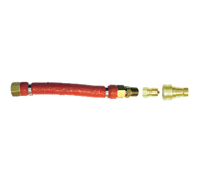 Dormont Safety System Insulated Steam Connector Hose with Brass Quick Disconnect, 3/4 Inch ID x 72 Inch
