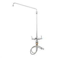Double Pantry Faucet with 18-Inch Swing Nozzle, Deck-Mounted, Low-Lead