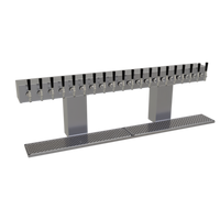 Glastender BRT-20-SSR Double-Column Countertop Bridge Draft Dispensing Tower, 20 Faucets, Stainless Steel Finish