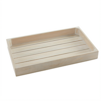 American Metalcraft Full-Size Sun-Bleached Wooden Serving Crate