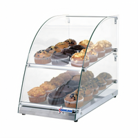Omcan 14-Inch Countertop Curved Front Pastry Display Case, 70 L, Non-Refrigerated