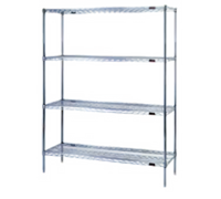 Eagle Group 4-Tier Chrome-Plated Wire Shelving Starter Unit, 72W x 24D x 63H