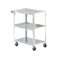 Vollrath Stainless Steel 3-Shelf Utility Bus Cart, 300 lb Capacity