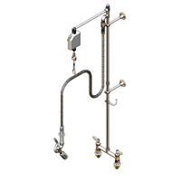 T&S Brass B-0128 8-Inch Deck Mount Pre-Rinse Unit with 68-Inch Hose and 0.65 GPM Spray Valve