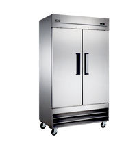 Omcan 26.5 Cu. Ft. Two-Section Reach-In Refrigerator with Top-Mount Self-Contained Refrigeration