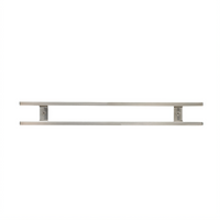 Mercer Culinary 18-Inch Stainless Steel Magnetic Knife Holder with 2 Bars and 6 Hooks