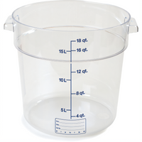 StorPlus 18 Qt Round Clear Polycarbonate Food Storage Container