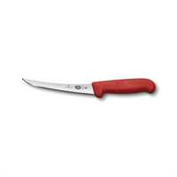 Victorinox Fibrox HACCP 6-Inch Curved Semi-Stiff Boning Knife with Red Handle
