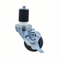 BK Resources 3SBR-RA-GR-TLB Shelf Casters & Leveling Feet