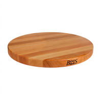 John Boos Boos Block Round Edge Grain Cherry Cutting Board, 18-Inch Diameter x 1-1/2-Inch Thick, Reversible, Oil Finish