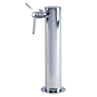 Micro Matic Countertop Air-Cooled Column Wine Font, Single Side-Pull Faucet, 3-Inch Diameter x 12-Inch H, Polished Stainless Steel