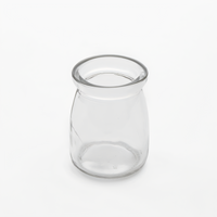 American Metalcraft 4 oz. Clear Round Glass Condiment Jar