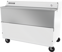 Beverage-Air 58-Inch White Forced-Air Single-Access Flat-Top School Milk Cooler, 24 Cu. Ft.