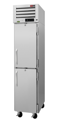 Turbo Air PRO Series Half Solid Door Reach-In Refrigerator, 1-Section, 9.4 Cu. Ft., Top-Mount Self-Contained Refrigeration, Left-Hinged
