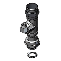 T&S Brass EasyInstall Chrome-Plated Faucet Tee Assembly