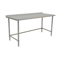 BlendPort Budget Series 48 x 24-Inch Stainless Steel Work Table with Rear Upturn and Tubular Base