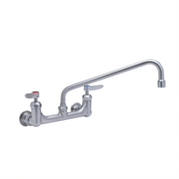 T&S Brass UltraRinse 8-Inch Centers Wall Mount Mixing Faucet with 12-Inch Swing Nozzle