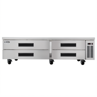 KoolMore 84-Inch Commercial Chef Base Refrigerator Storage Cabinet with 4 Refrigerated Drawers