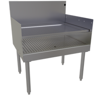 Glastender Freestanding Recessed Drainboard, 30 Inch Wide x 24 Inch Deep, Stainless Steel