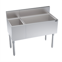 Krowne Royal Series 42-Inch Right-Hand Underbar Combination Ice Bin with Insulated Bottle Storage