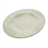 Grove 9-Inch Round Wide Rim Melamine Salad Plate, Buff