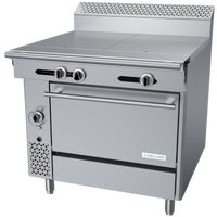 Garland Cuisine Series 36-Inch Heavy Duty Gas Range with (2) 18-Inch Even-Heat Hot Tops and Convection Oven