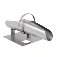 Small Stainless Steel Stuffing Horn Attachment for Commercial Food Processors, 21-1/2 Inch