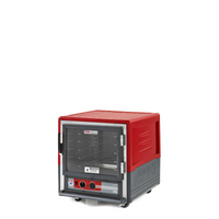 Metro C5 3 Series Insulation Armour Mobile Under Counter Heated Holding Cabinet, Clear Polycarbonate Door, Red, Low-Wattage