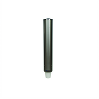 San Jamar Pull-Type Stainless Steel Foam Beverage Cup Dispenser, 23.5-Inch Tube, 12-24 oz.