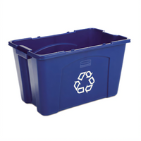 Rubbermaid Commercial 18 Gallon Blue Open-Top Recycling Box
