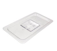 Crestware 1/4 Size Flat Solid Clear Polycarbonate Food Pan Cover