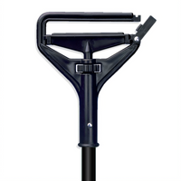 Speed Change Quick-Release Wet Mop Handle, 1 Inch x 60 Inch, Black Metal