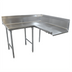 Thumbnail image #1 for Advance Tabco Korner Clean Left-Hand L-Shaped Corner Dishtable, 59 Inch, 14 Gauge 304 Stainless Steel