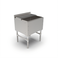 John Boos 24-Inch x 21-Inch Stainless Steel Underbar Ice Bin/Cocktail Unit with Sliding Lid