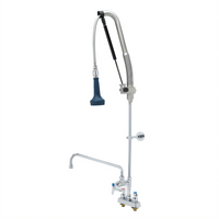 EverSteel DuraPull Deck Mount Workboard Pull-Down Pre-Rinse Add-On Faucet with 12-Inch Swing Nozzle, 4-Inch Centers