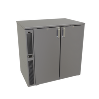 Glastender C1SB36 One-Zone Side-Serviced Self-Contained Back Bar Cooler, 36 Inches Wide, Two-Section