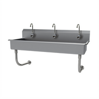 Advance Tabco 60-Inch Wall-Mounted Multiwash Hand Sink with 3 Electronic Faucets