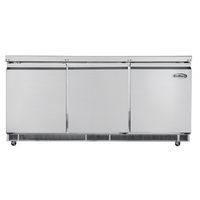 KoolMore 72-Inch 3-Section Stainless Steel Commercial Refrigerated Prep Table
