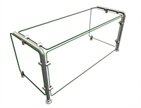 36-Inch Wide x 15-Inch Deep Full-Service Pass-Over Sneeze Guard