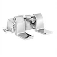 Fisher Double Pedal Floor-Mount Control Valve, Polished Chrome