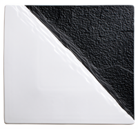 Winco Ardesia 11-Inch Square Porcelain Platter, Dual-Texture, Black and White